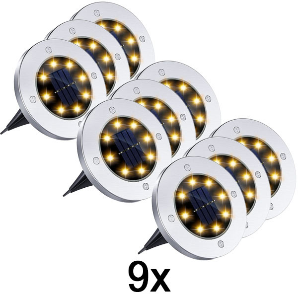 3x Φωτιστικά δαπέδου ηλιακής ενέργειας για εξωτερική χρήση (3τμχ) | LUMIGARD